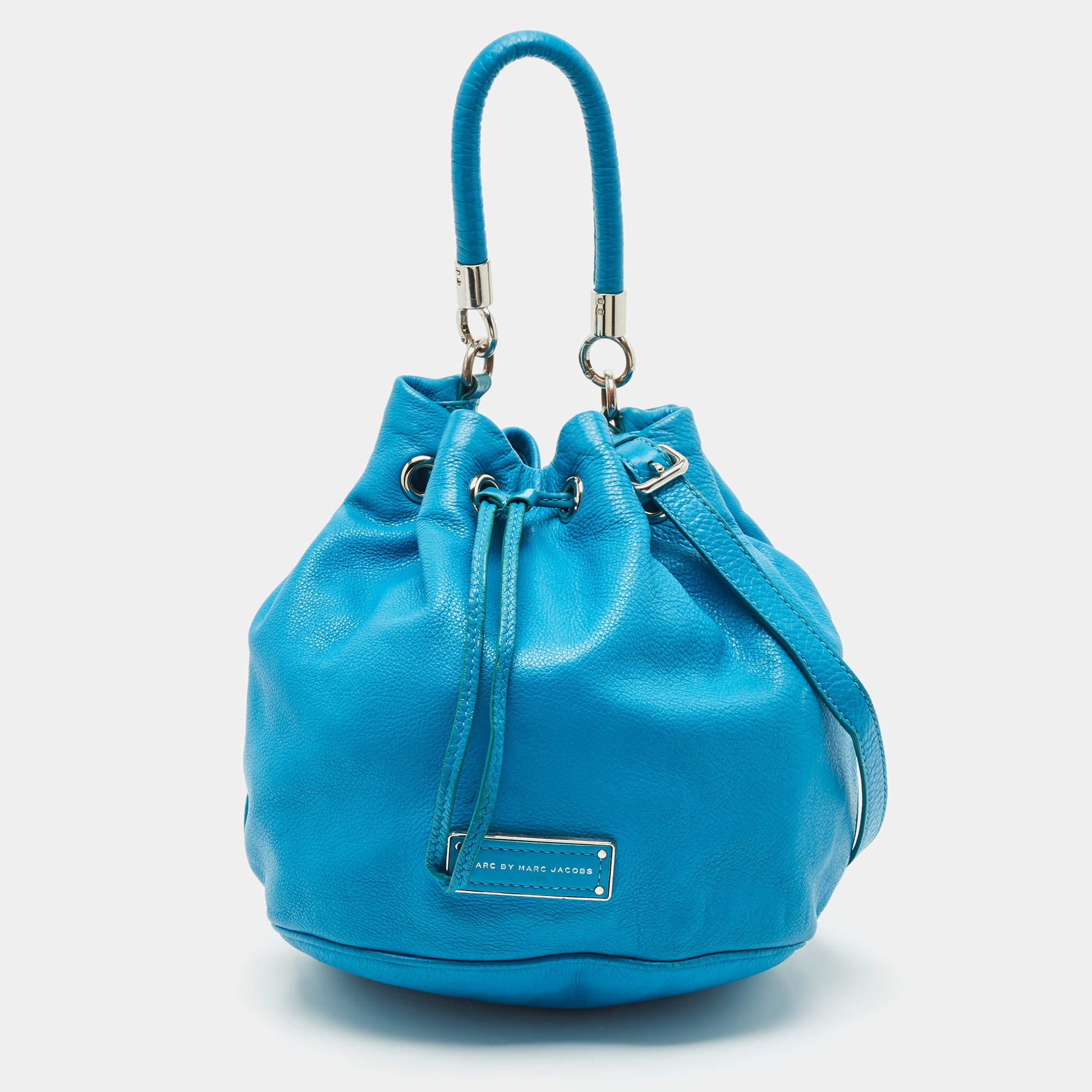 Marc by Marc Jacobs Blue Leather Too Hot to Handle Bucket Bag