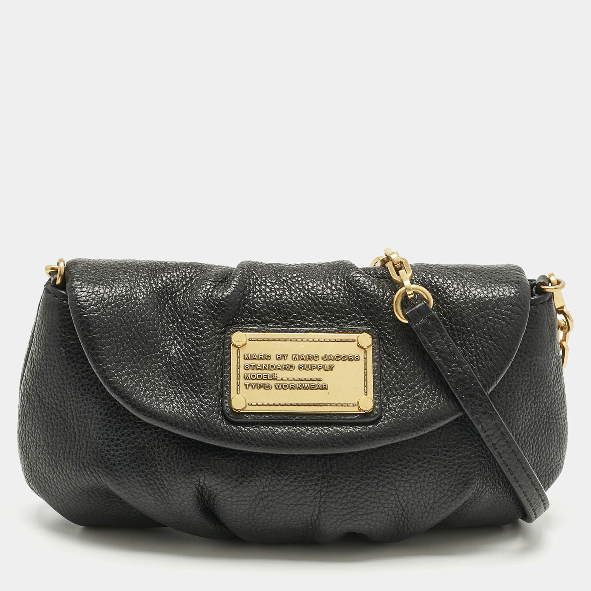 Pre Owned حقيبة كروس مارك باي مارك جاكوبس كارلي جلد أسود كلاسيكية