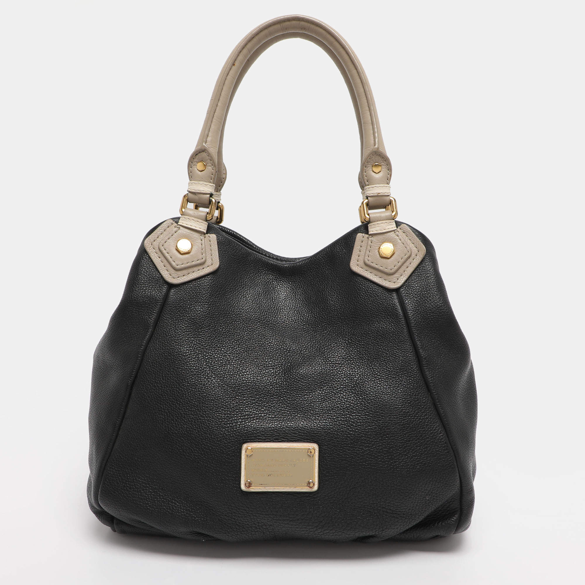 Pre Owned Marc by Marc Jacobs Black Leather Classic Q Francesca Tote
