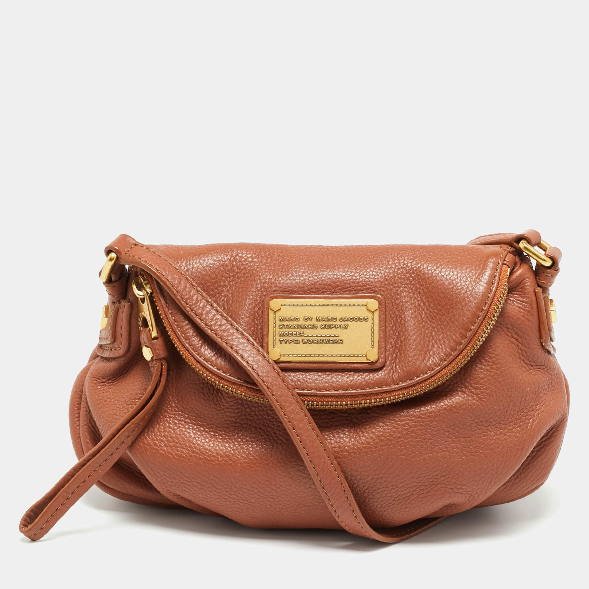 مملوكة مسبقًا Marc by Marc Jacobs Classic Q Natasha Brown Leather Crossbody Bag