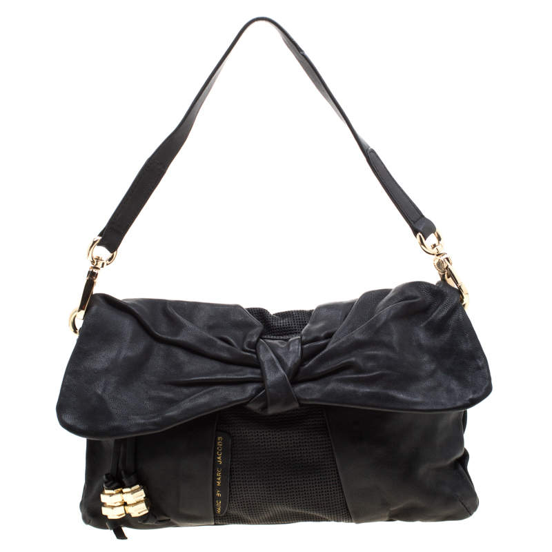 Pre Owned Marc by Marc Jacobs Black Leather Shoulder Bag