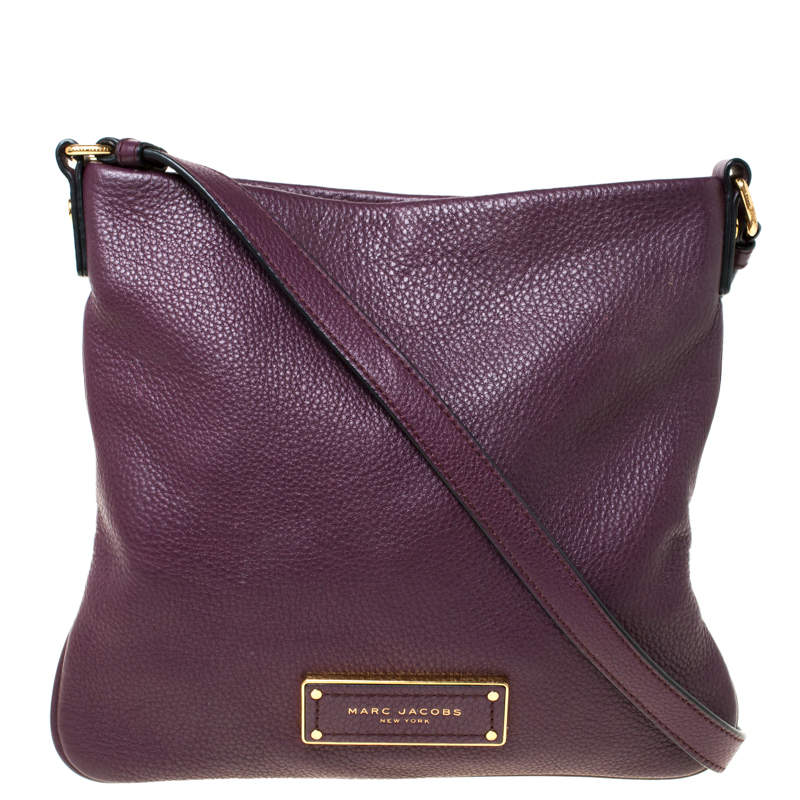 Pre Owned Marc by Marc Jacobs Purple Leather Crossbody Bag