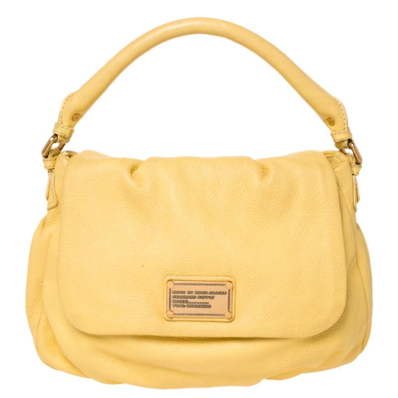 Marc by Marc Jacobs Yellow Leather Classic Q Lil Ukita Top Handle Bag