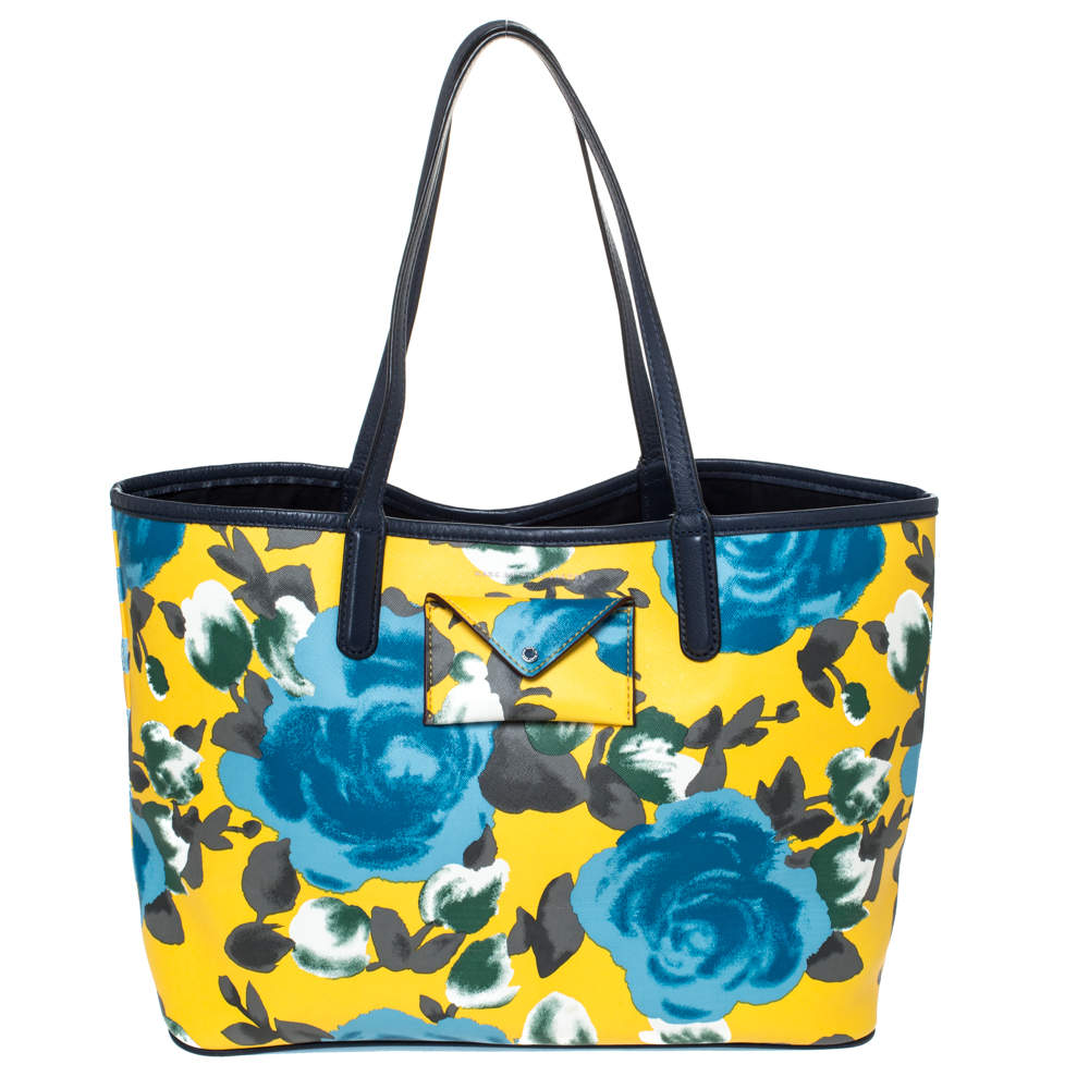 Pre Owned Marc by Marc Jacobs Multicolor Floral Print Coated Canvas Tote