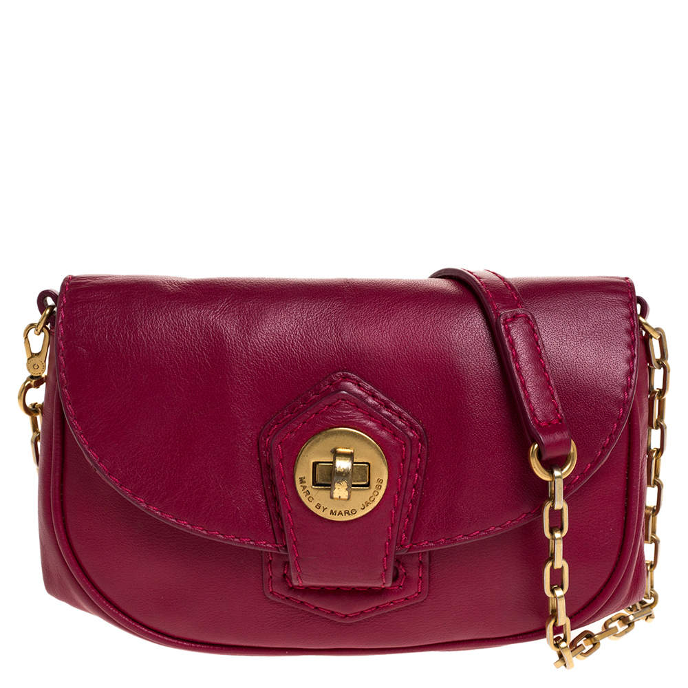 مملوكة مسبقًا حقيبة كروس مارك باي مارك جاكوبس جلد أرجوانية