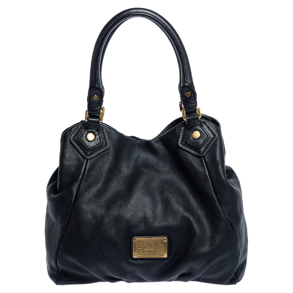 Pre Owned Marc by Marc Jacobs Black Leather Classic Q Francesca Shoulder Bag 