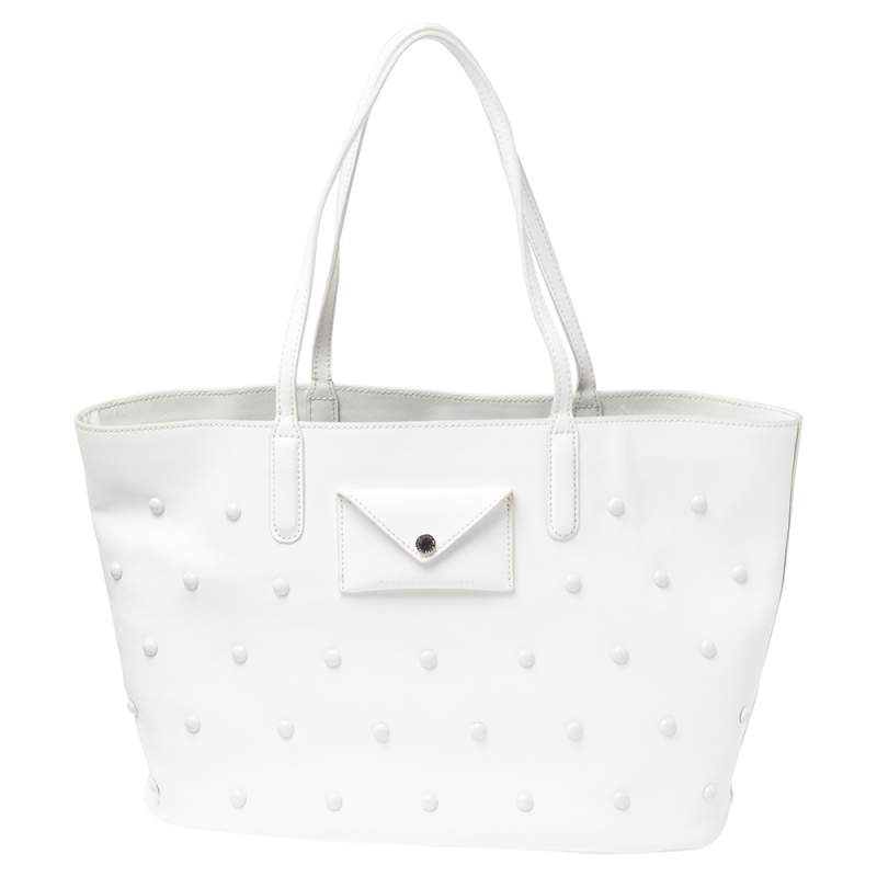 Marc by Marc Jacobs White Leather Shopper Tote