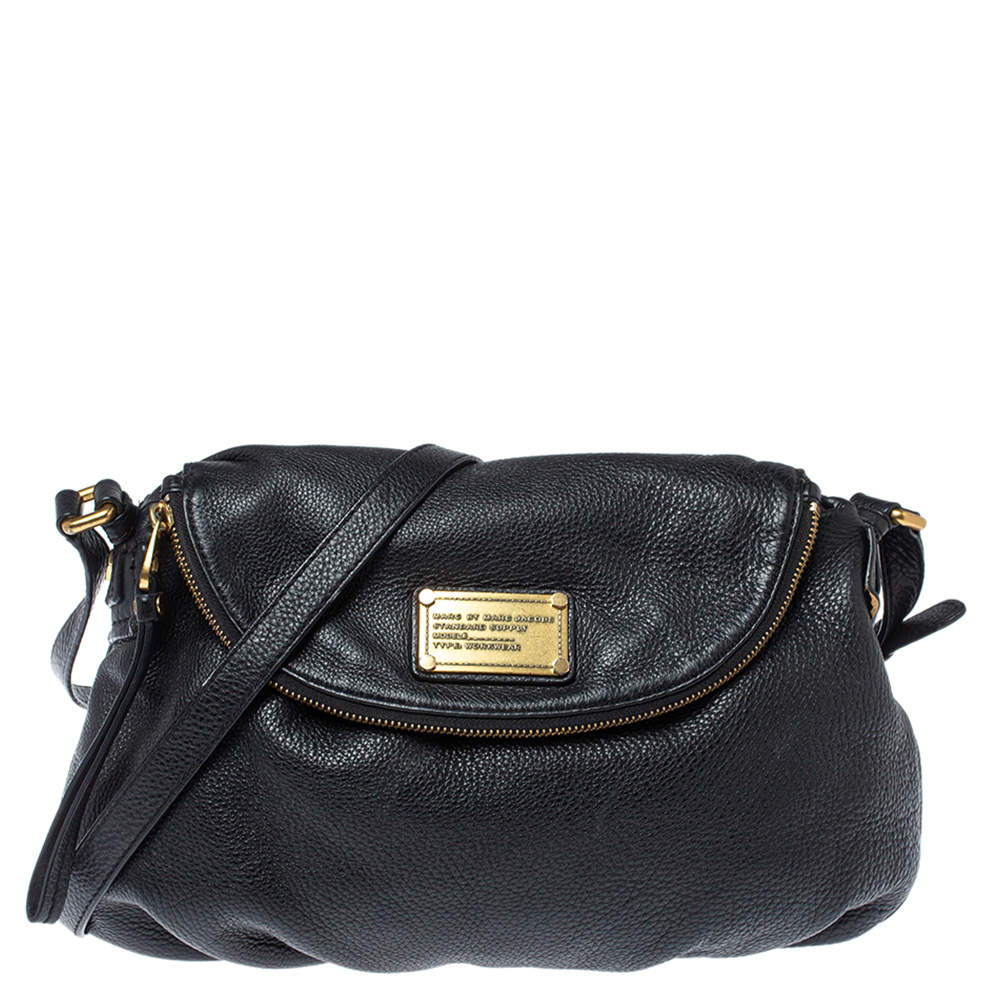 Pre Owned Marc by Marc Jacobs Black Leather Classic Q Natasha Crossbody Bag