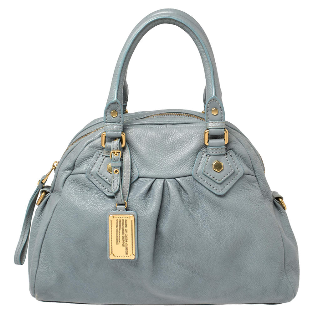 Marc by Marc Jacobs Grey Leather Classic Q Baby Groovee Satchel