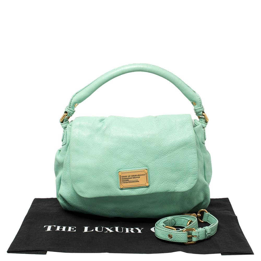 Pre Owned Marc by Marc Jacobs Green Leather Classic Q Lil Ukita Top Handle Bag