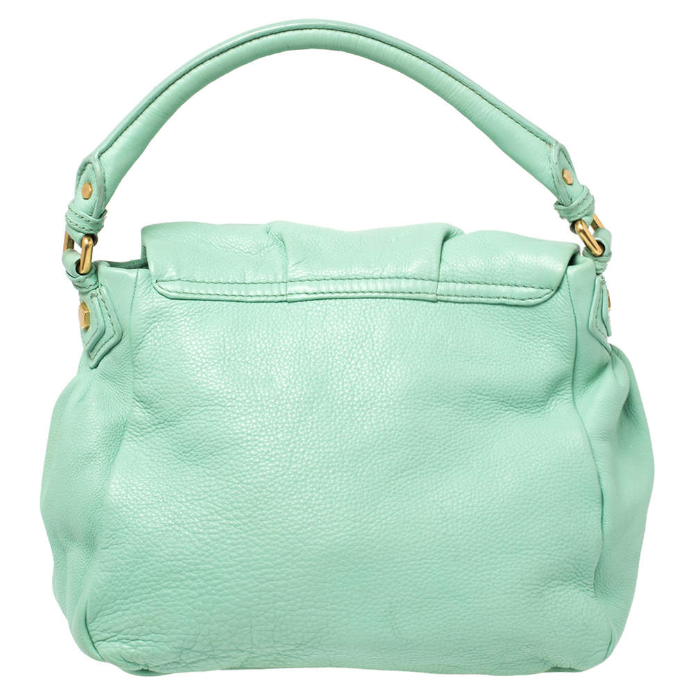Pre Owned Marc by Marc Jacobs Green Leather Classic Q Lil Ukita Top Handle Bag