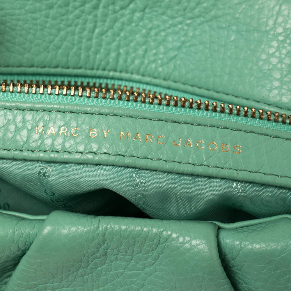 Pre Owned Marc by Marc Jacobs Green Leather Classic Q Lil Ukita Top Handle Bag