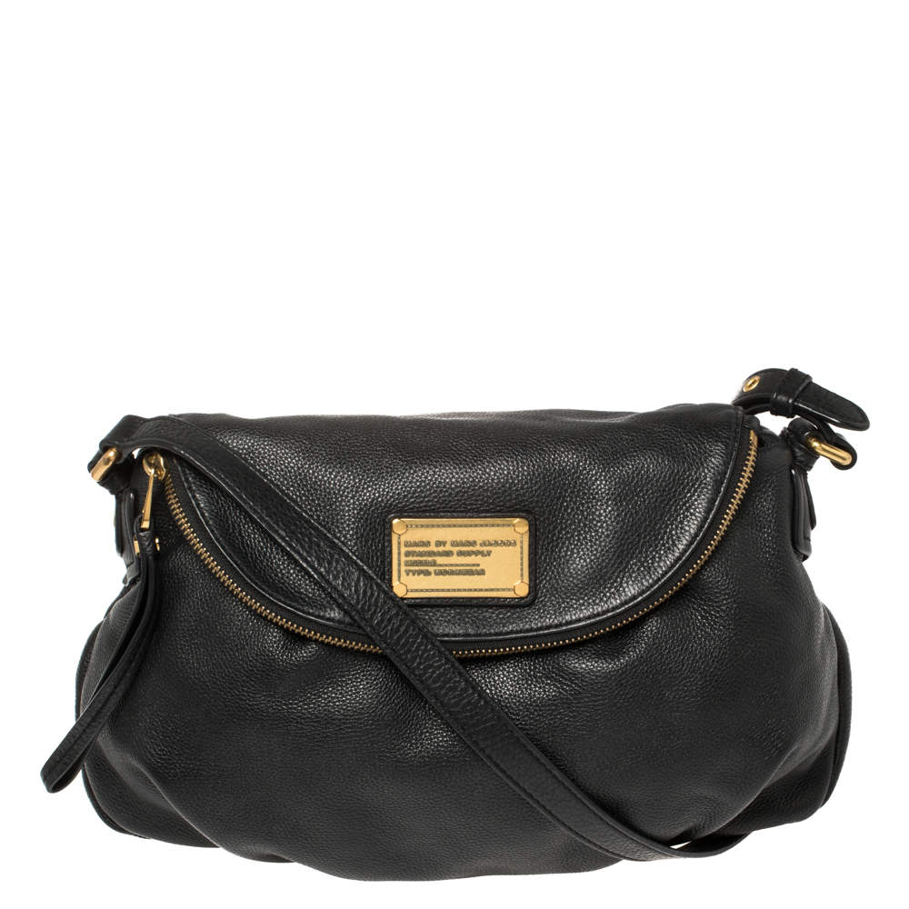 MARC by MARC JACOBS Classic Q Natasha Black Leather Crossbody Handbag  M3PE085