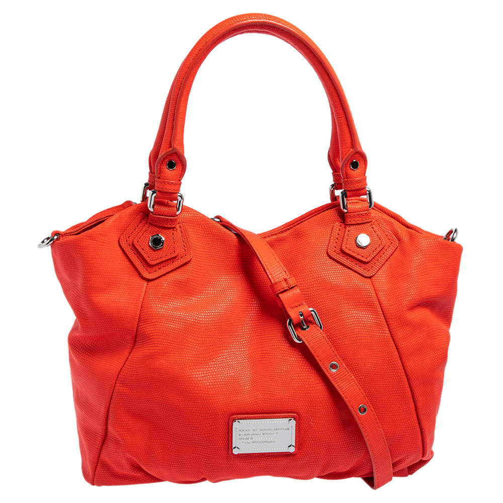 Pre Owned Marc by Marc Jacobs Orange Leather Tote