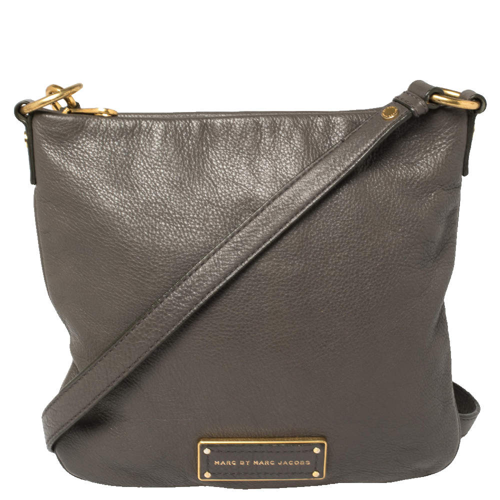 Marc by Marc Jacobs Grey Leather Small Messenger Bag