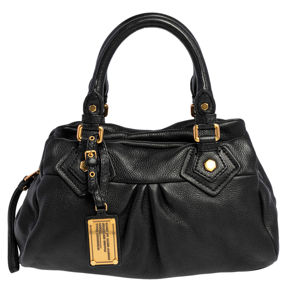 Pre Owned Marc by Marc Jacobs Black Leather Classic Q Baby Aidan Satchel