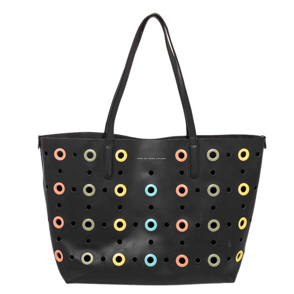 Pre Owned حقيبة يد توتس مارك باي مارك جاكوبس ميتروبوليت غروميت بي في سي سوداء