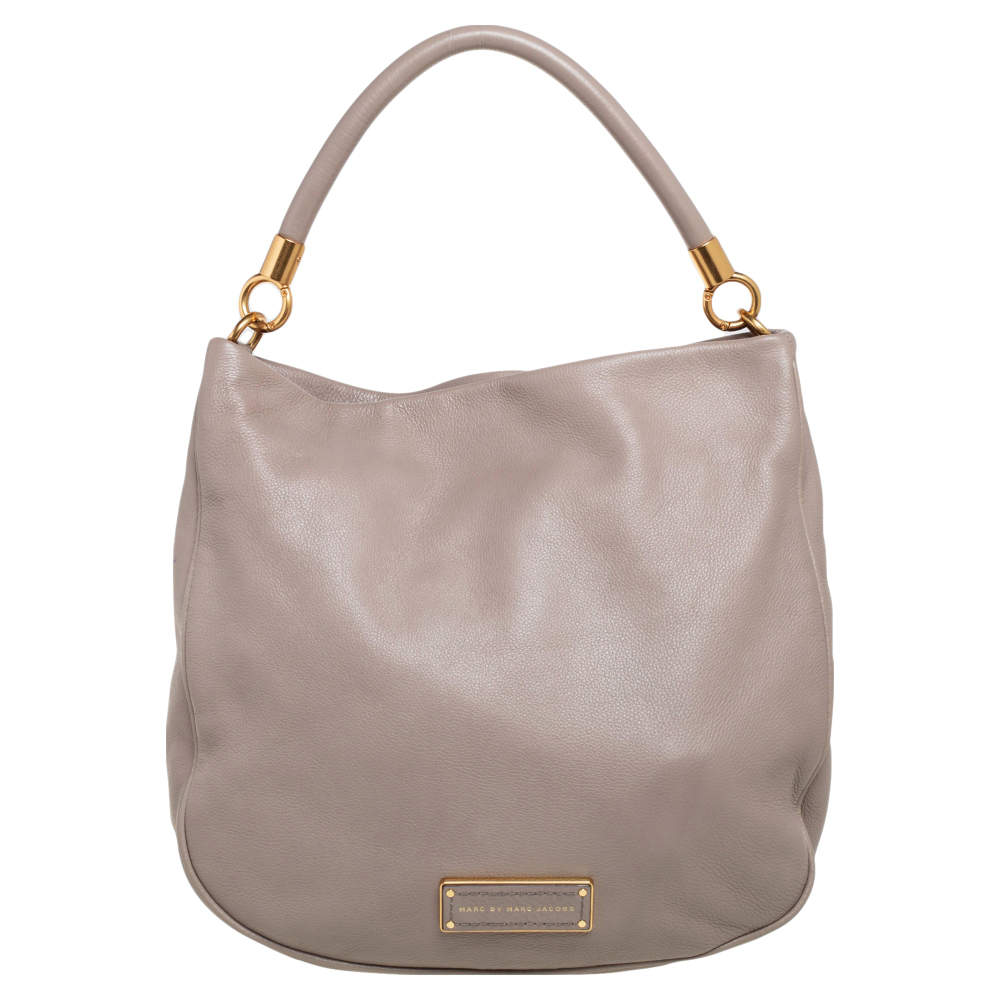 Marc by Marc Jacobs Grey Soft Grained Leather Too Hot to Handle Hobo