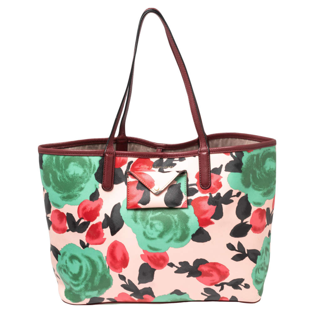 Pre Owned Marc by Marc Jacobs Multicolor Coated Canvas and Leather Metropolitote Jerrie Rose Tote