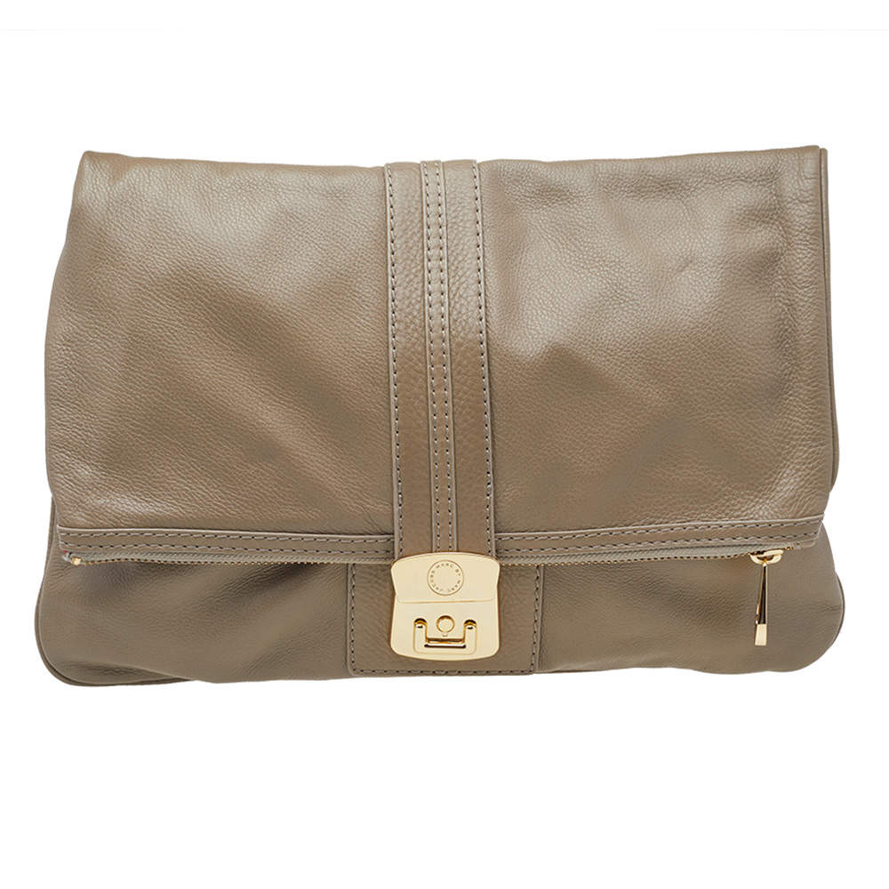 مملوكة مسبقًا Marc by Marc Jacobs Grey Leather Clutch