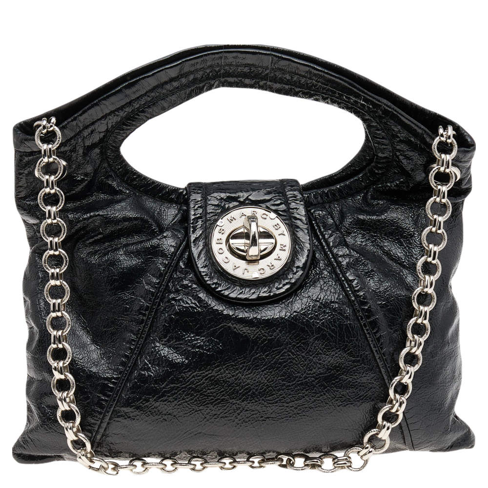 Marc By Marc Jacobs Black Leather Turnlock Shoulder Bag Marc By Marc ...