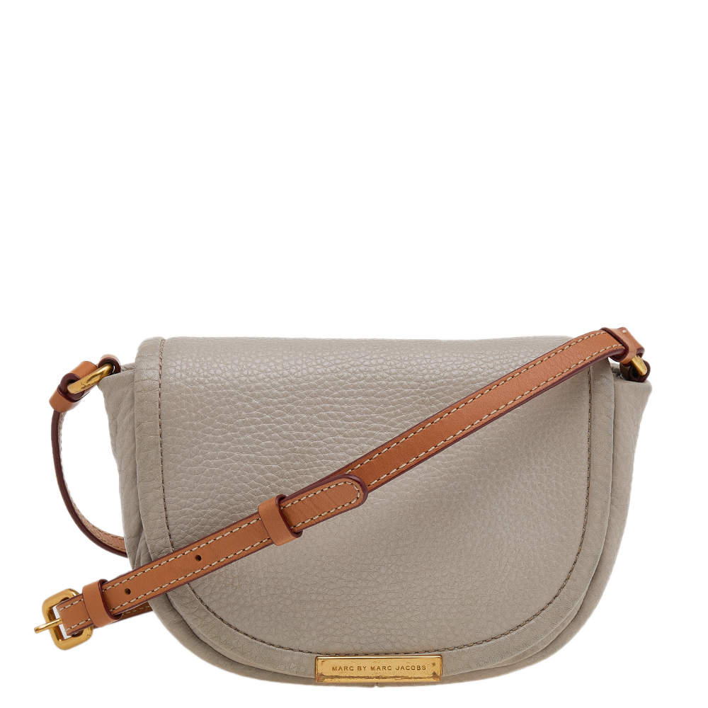 Pre Owned Marc by Marc Jacobs Beige Leather Shoulder Bag