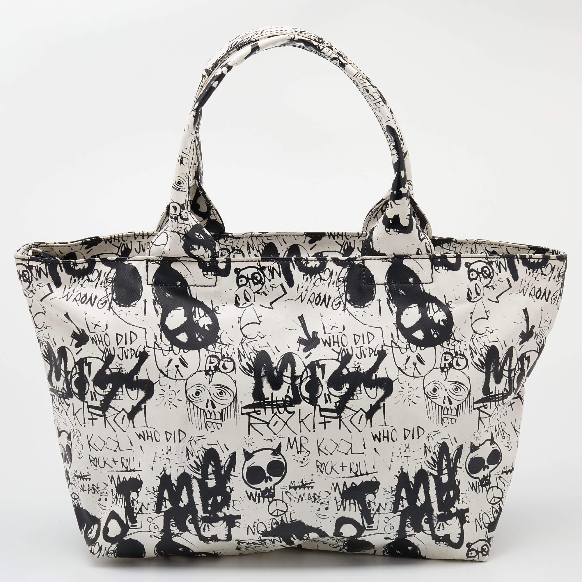 Marc Jacobs White Graffiti Canvas Messenger Bag - ShopperBoard