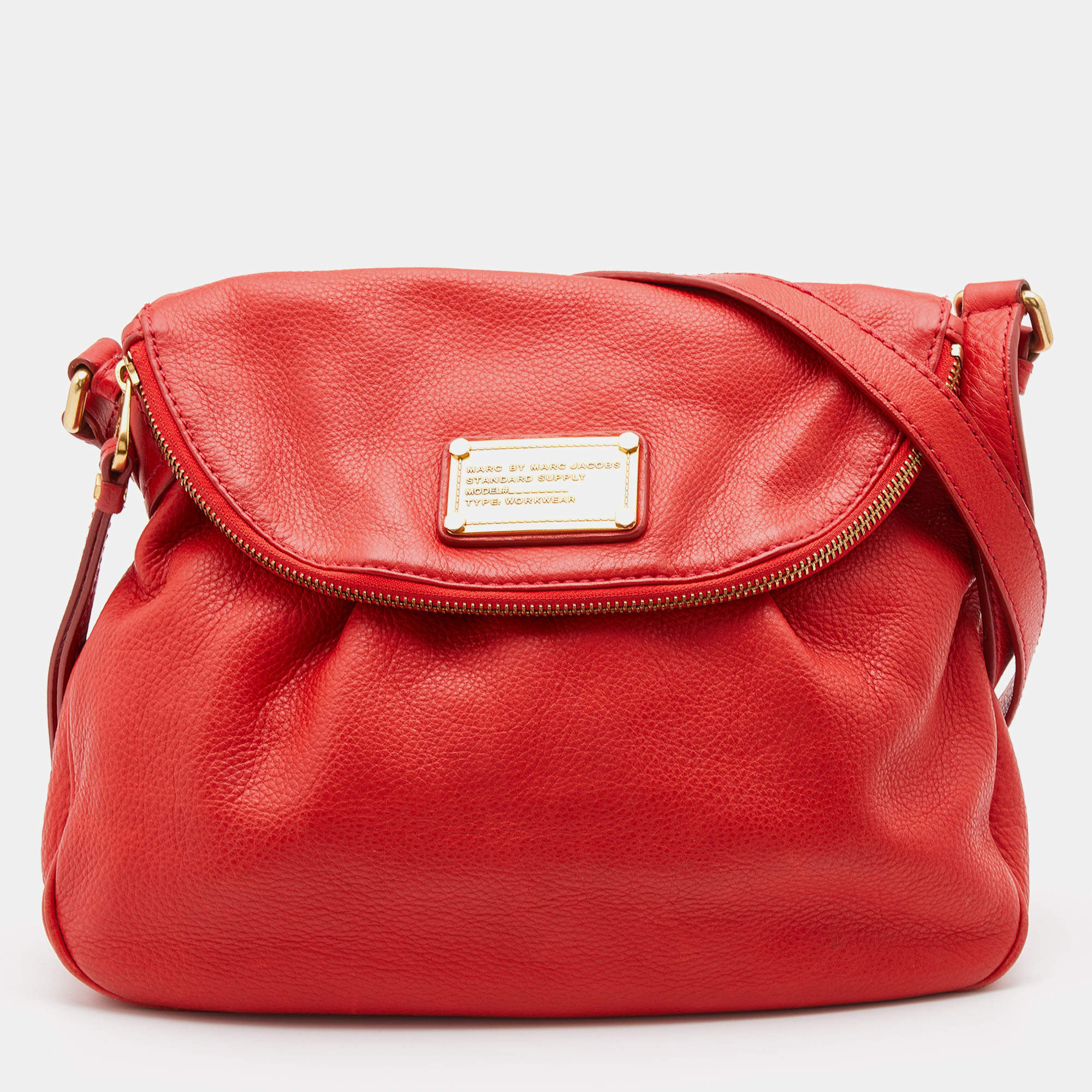 Classic q leather crossbody bag Marc by Marc Jacobs Orange in