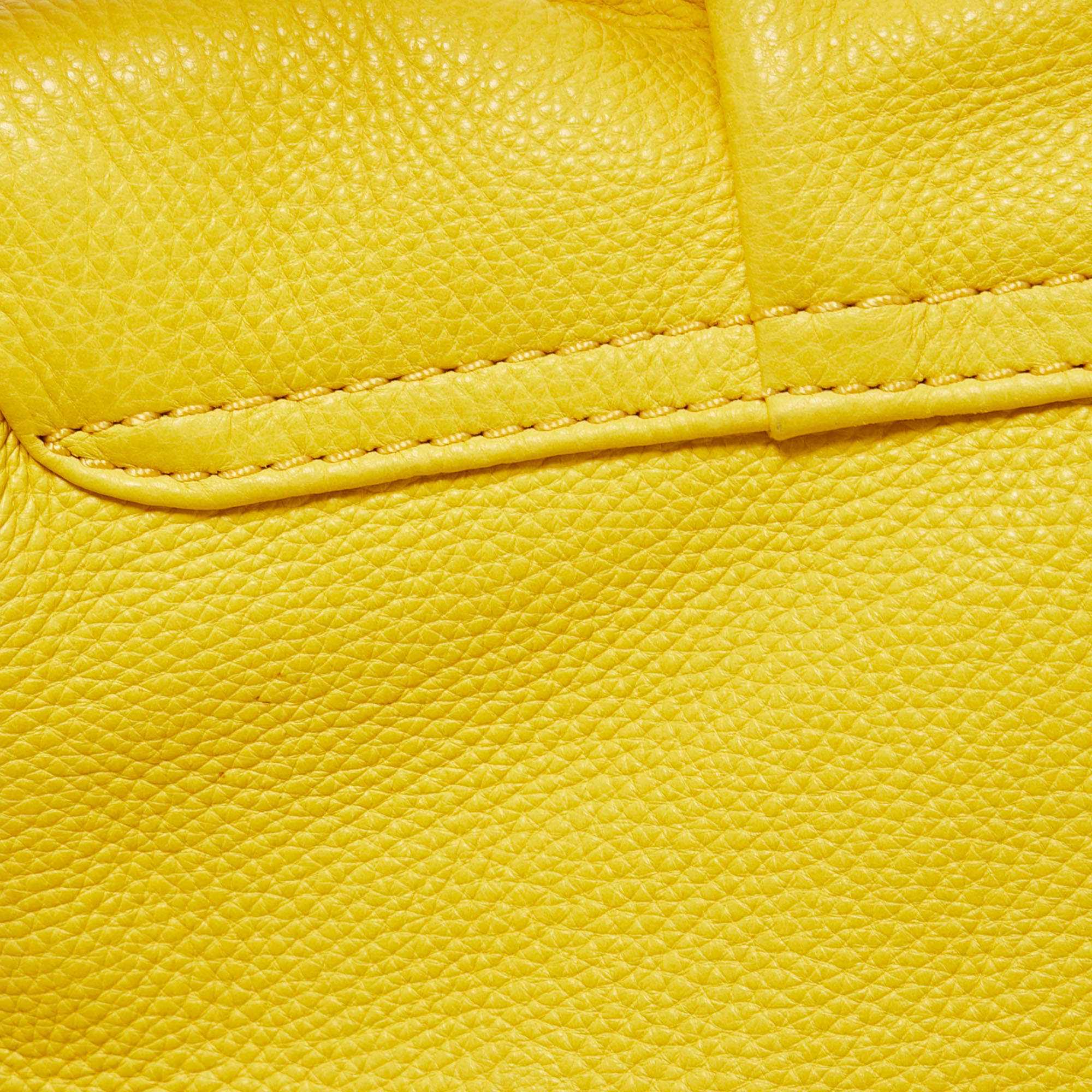 Marc Jacobs Yellow Leather Mixed Quilted Bowler Bag - Yoogi's Closet