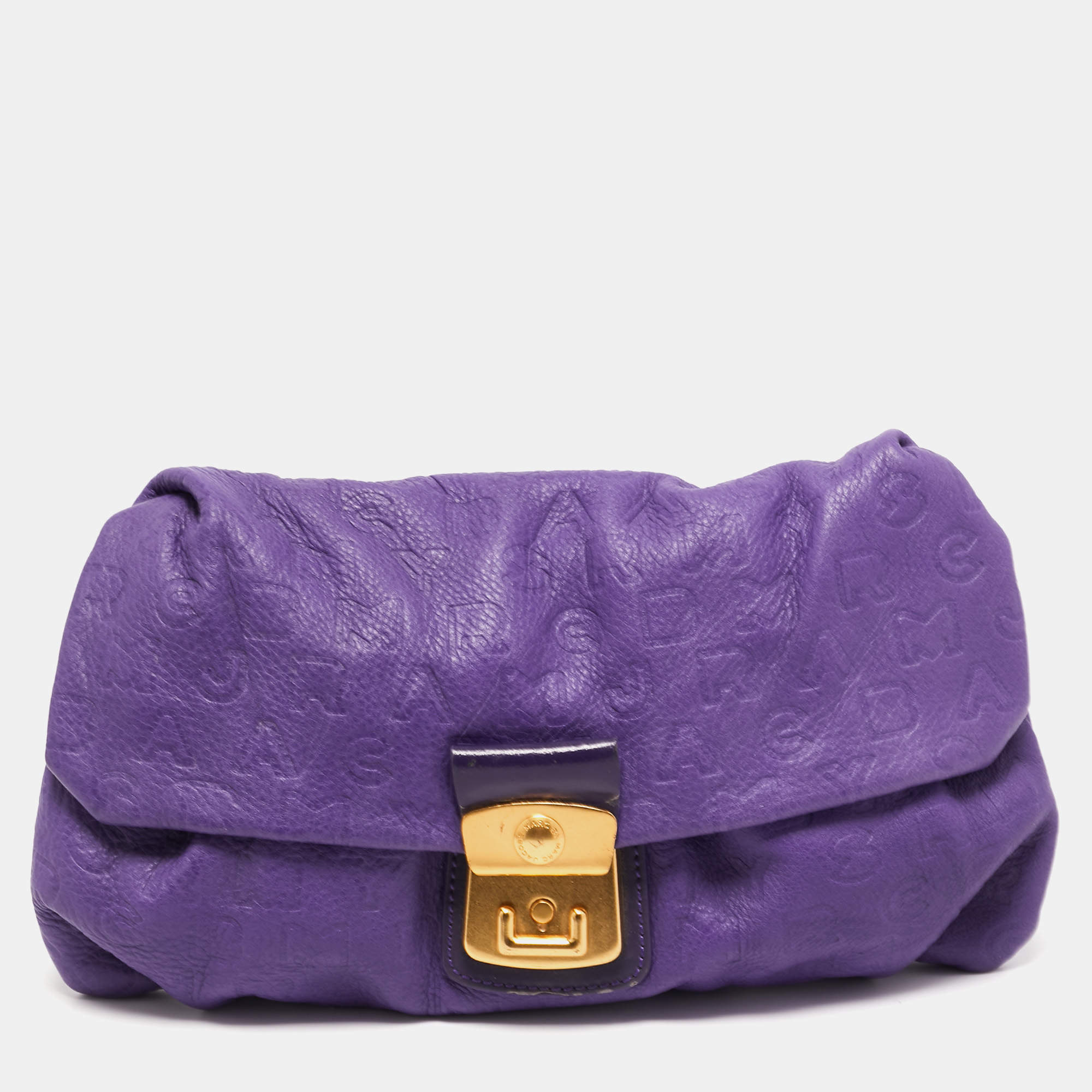 مملوكة مسبقًا Marc by Marc Jacobs Purple Embossed Leather Clutch