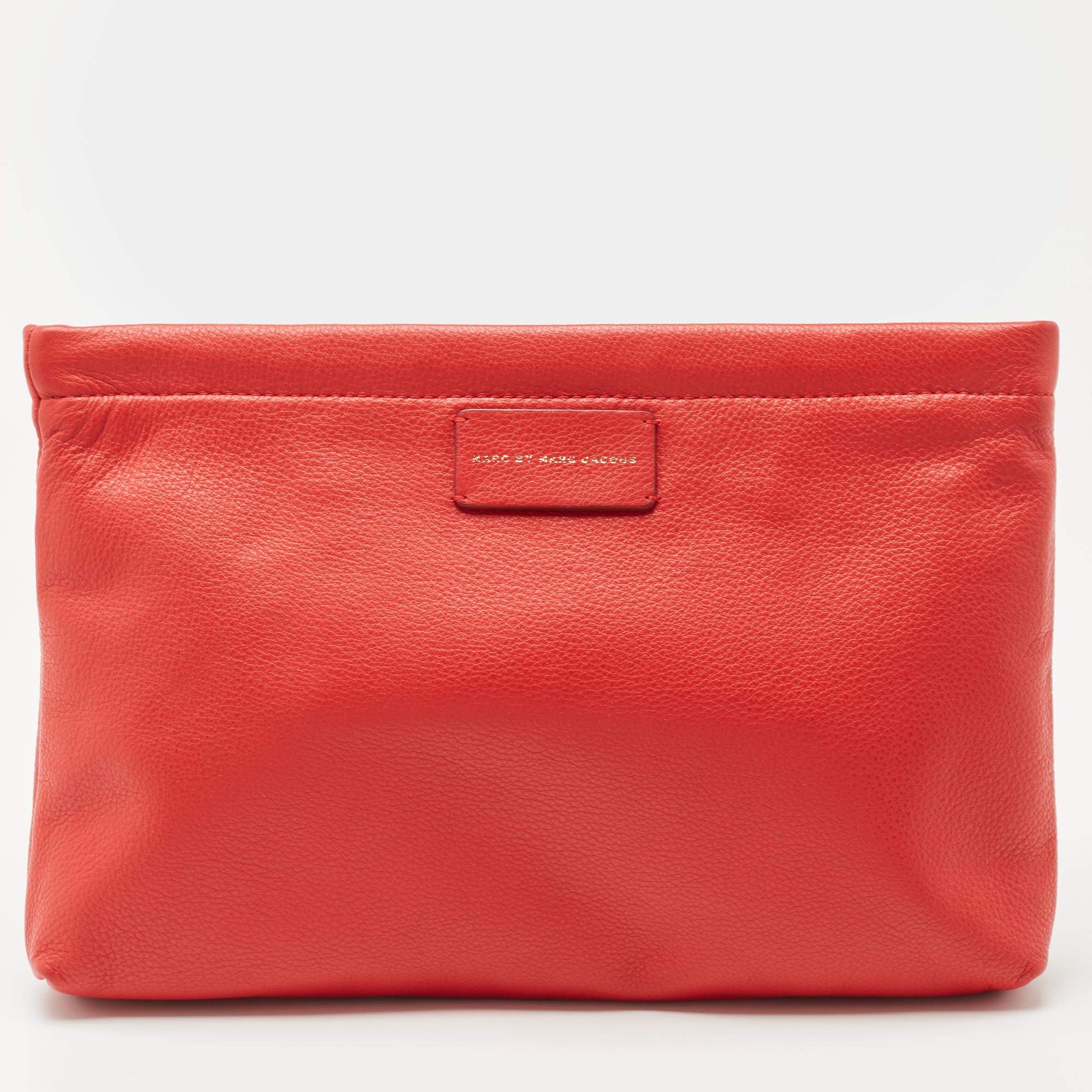 Marc by Marc Jacobs Red Leather Can't Clutch