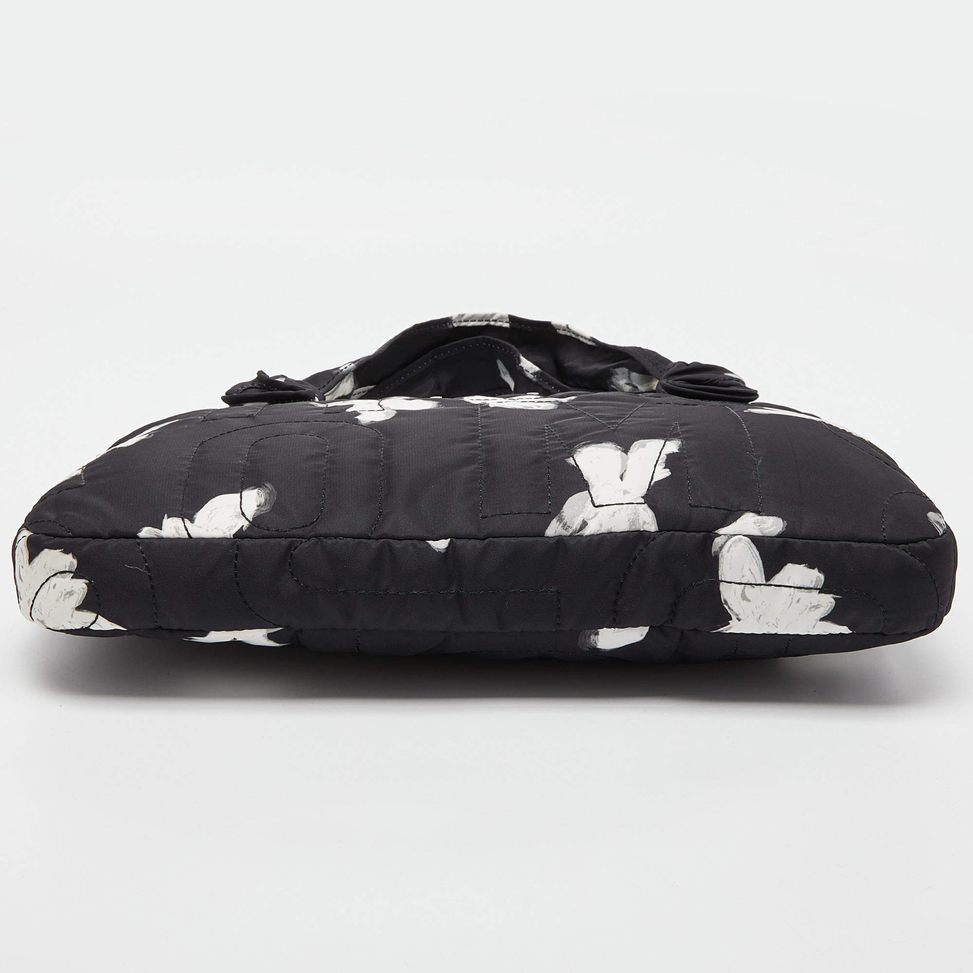 Pre Owned Marc By Marc Jacobs Black Printed Nylon Pretty 15 Laptop Bag
