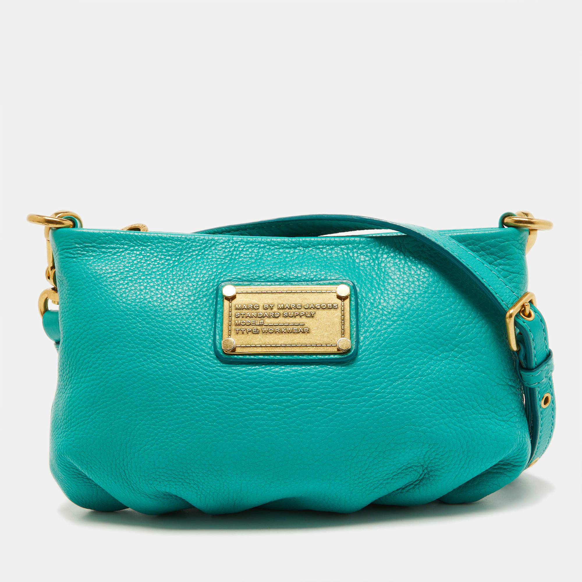 Marc by Marc Jacobs Green Leather Classic Q Percy Crossbody Bag