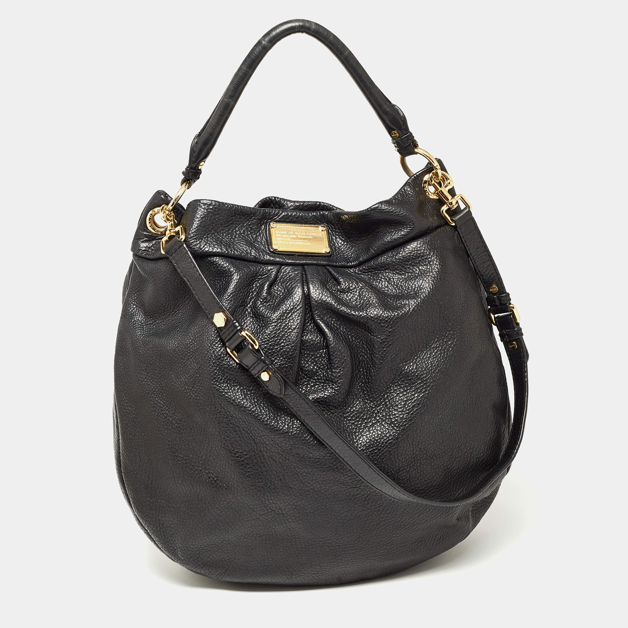 Pre Owned Marc by Marc Jacobs Black Leather Classic Q Hillier Hobo