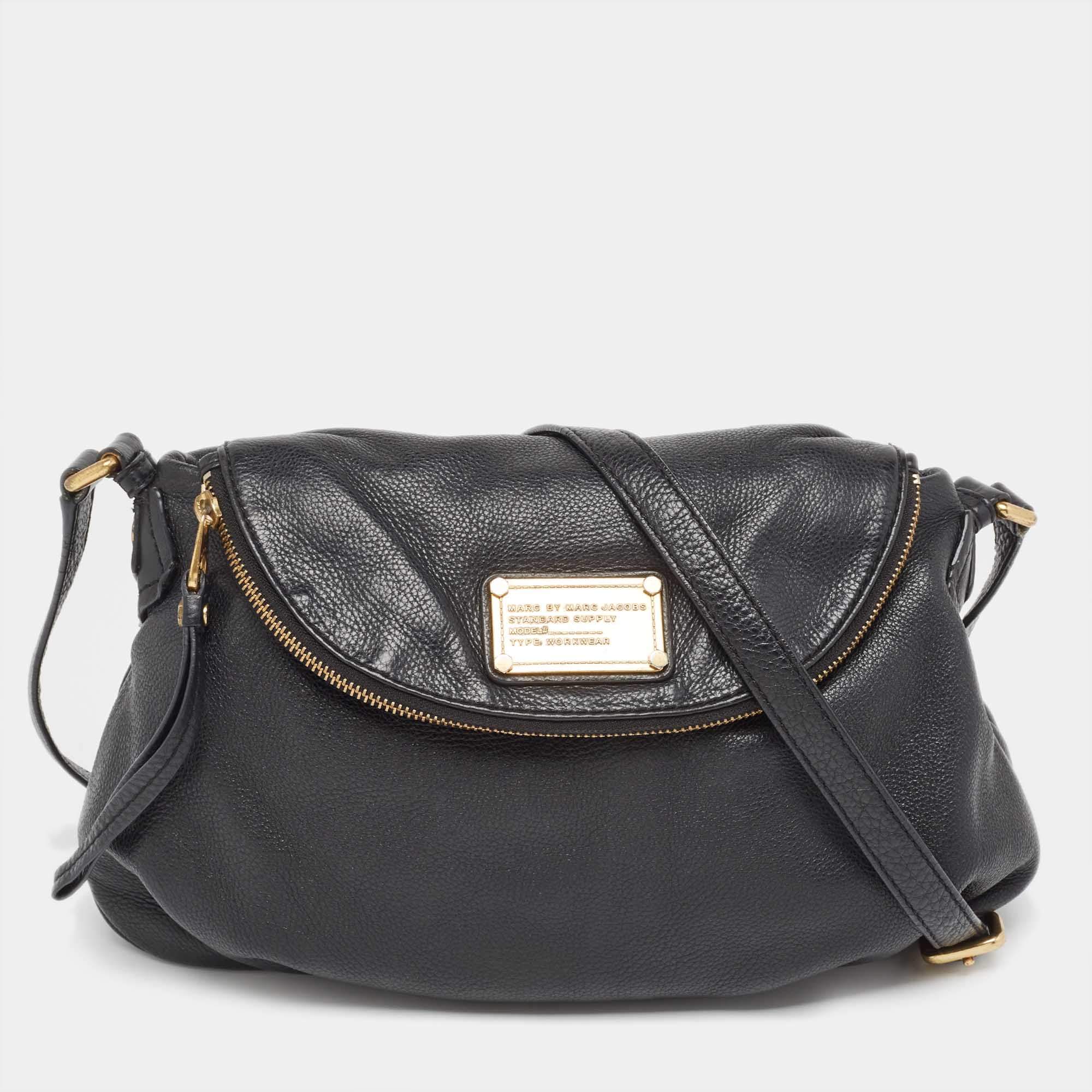 Pre Owned Marc by Marc Jacobs Black Leather Classic Q Natasha Shoulder Bag