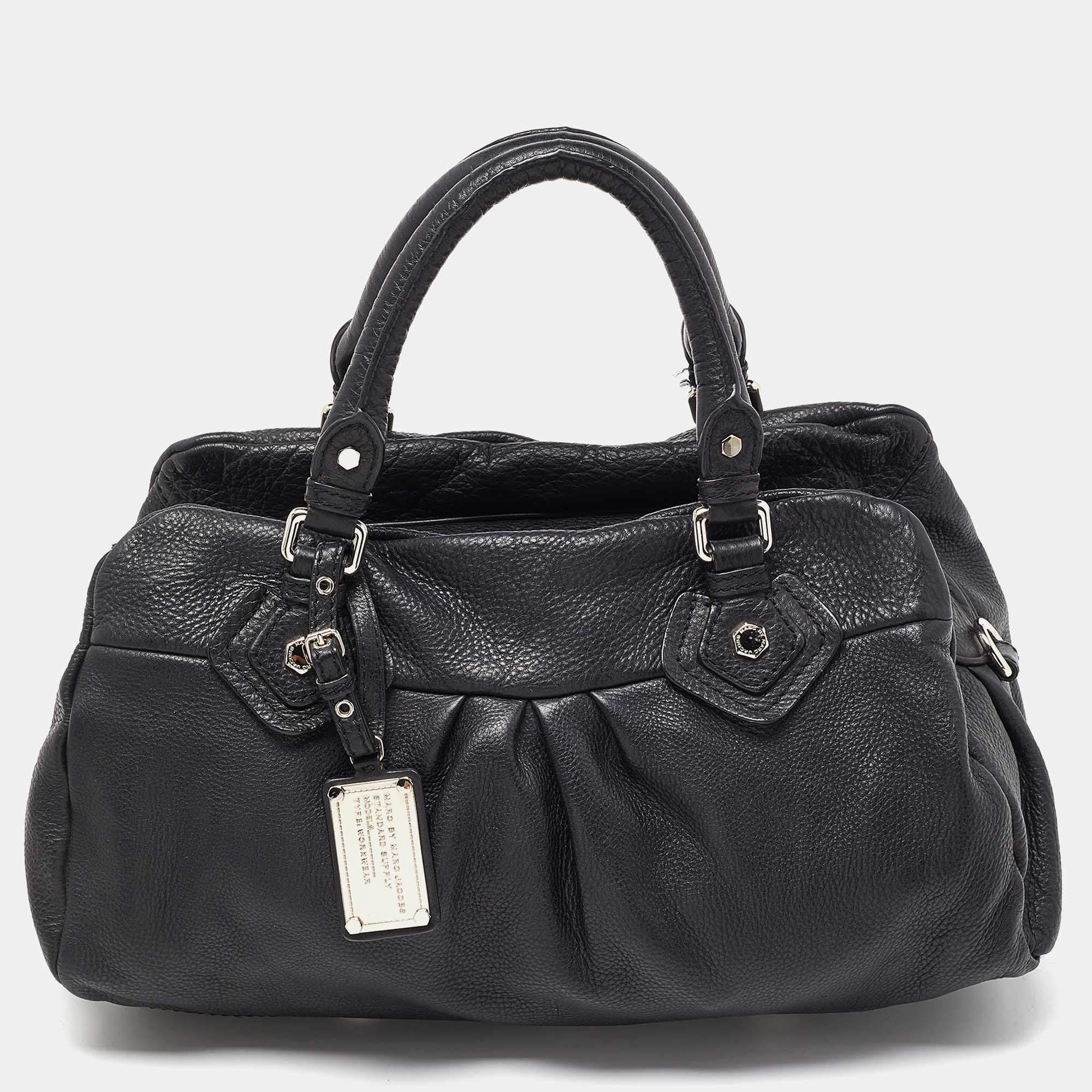 مملوكة مسبقًا Marc by Marc Jacobs Black Leather Classic Q Groovee Satchel