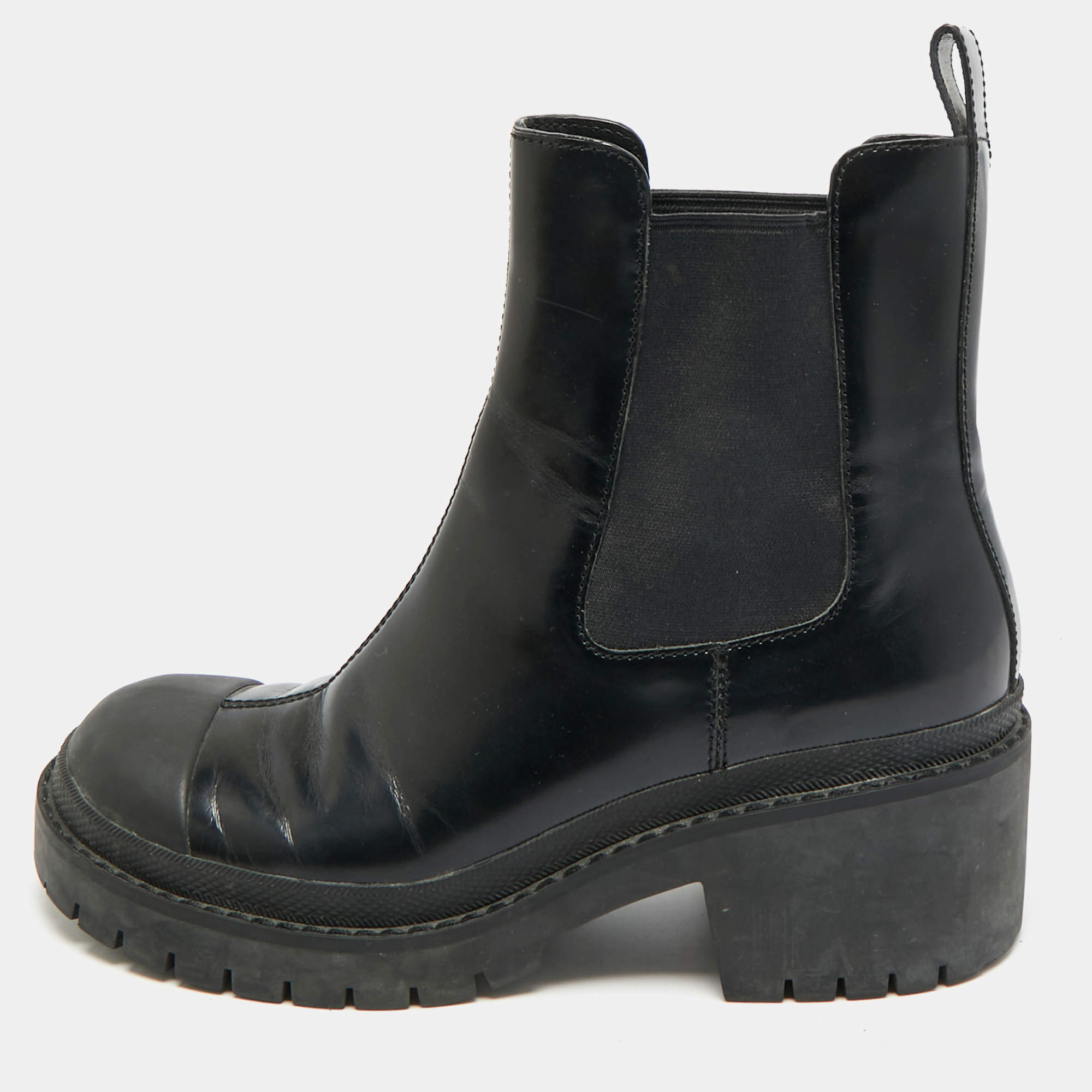 مملوكة مسبقًا Marc by Marc Jacobs Size 39 Black Leather Ankle Length Boots