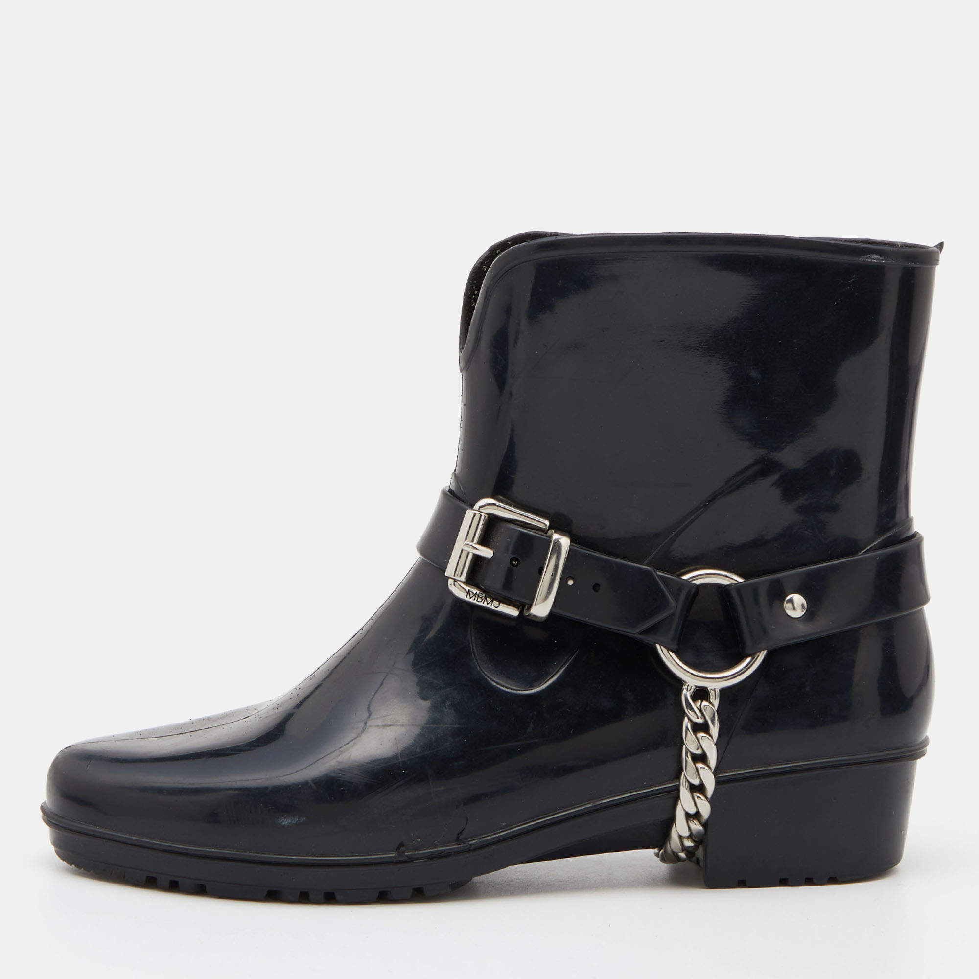 Marc by Marc Jacobs Black Rubber Rain Boots Size 38