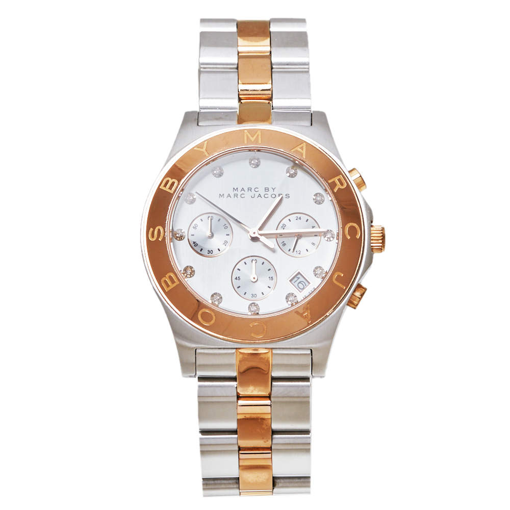  Marc By Marc Jacobs Silver Two-Tone Stainless Steel Blade MBM3178 Women's Wristwatch 41 mm