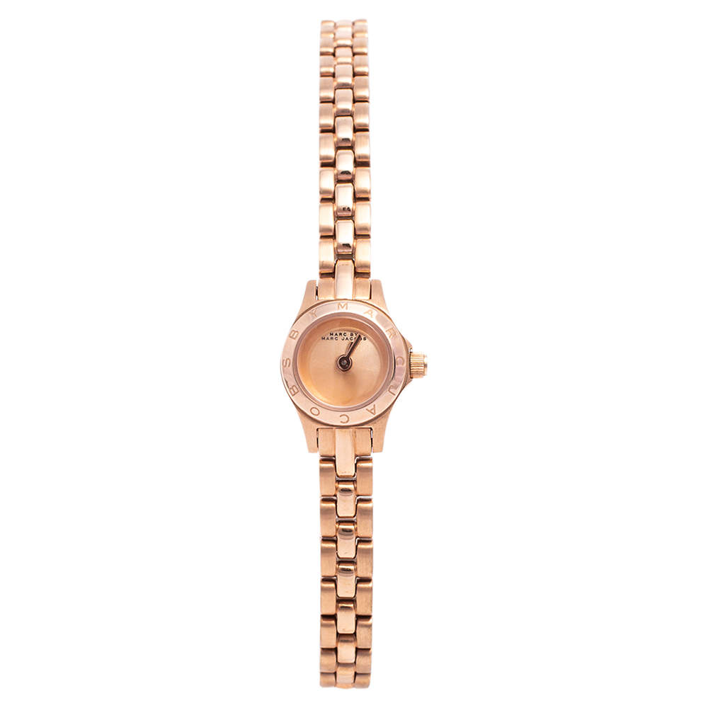 Pre Owned Marc by Marc Jacobs Rose Gold Plated Stainless Steel Blade MBM3341 Women's Wristwatch 14 mm