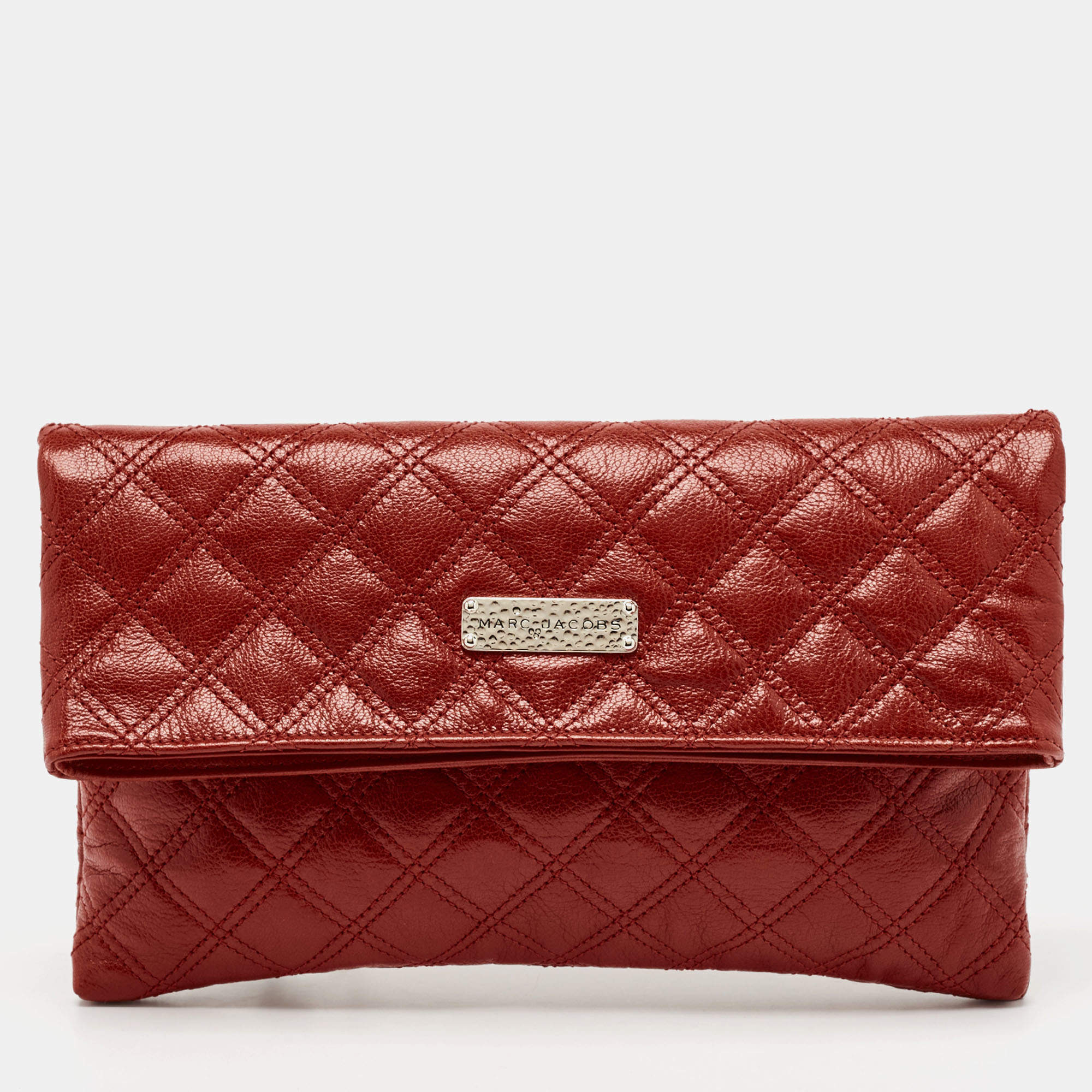 Marc Jacobs Red Quilted Leather Large Eugenie Clutch
