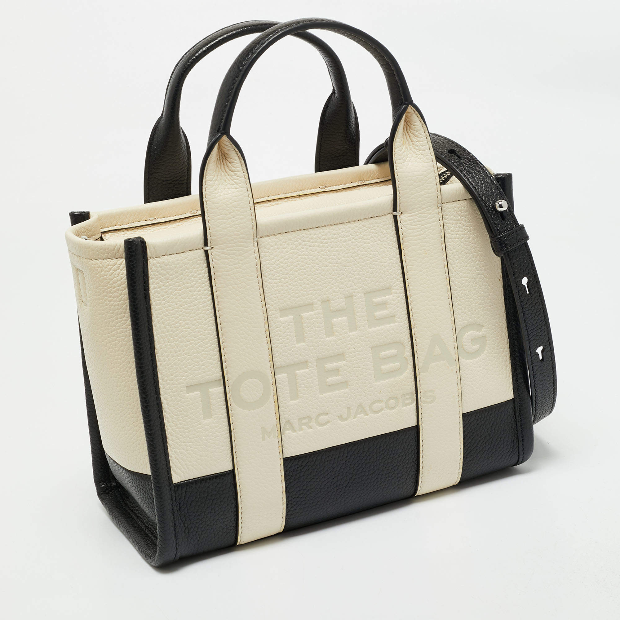 トートバッグ The Mini Tote - Marc Jacobs - Leather - White Marc Jacobs White Leather Women's The Mini Tote Bag Marc