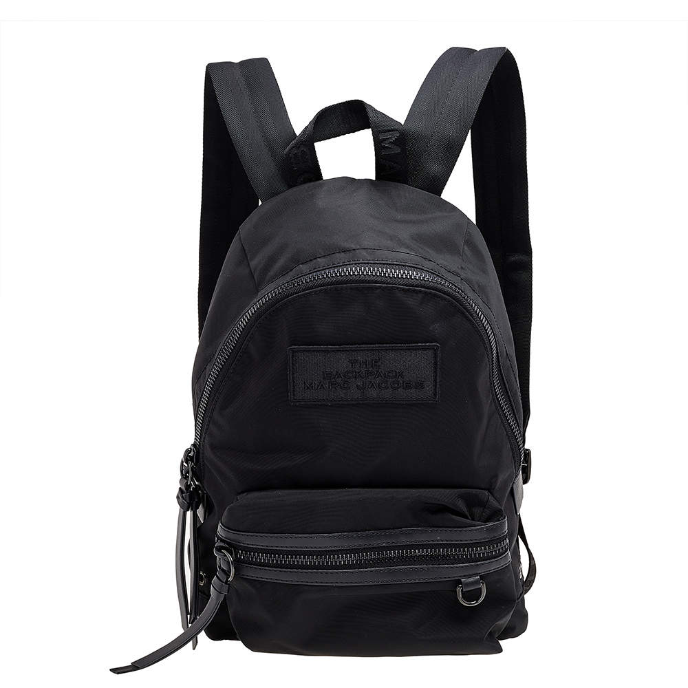 Pre Owned Marc Jacobs Black Nylon And Leather Backpack