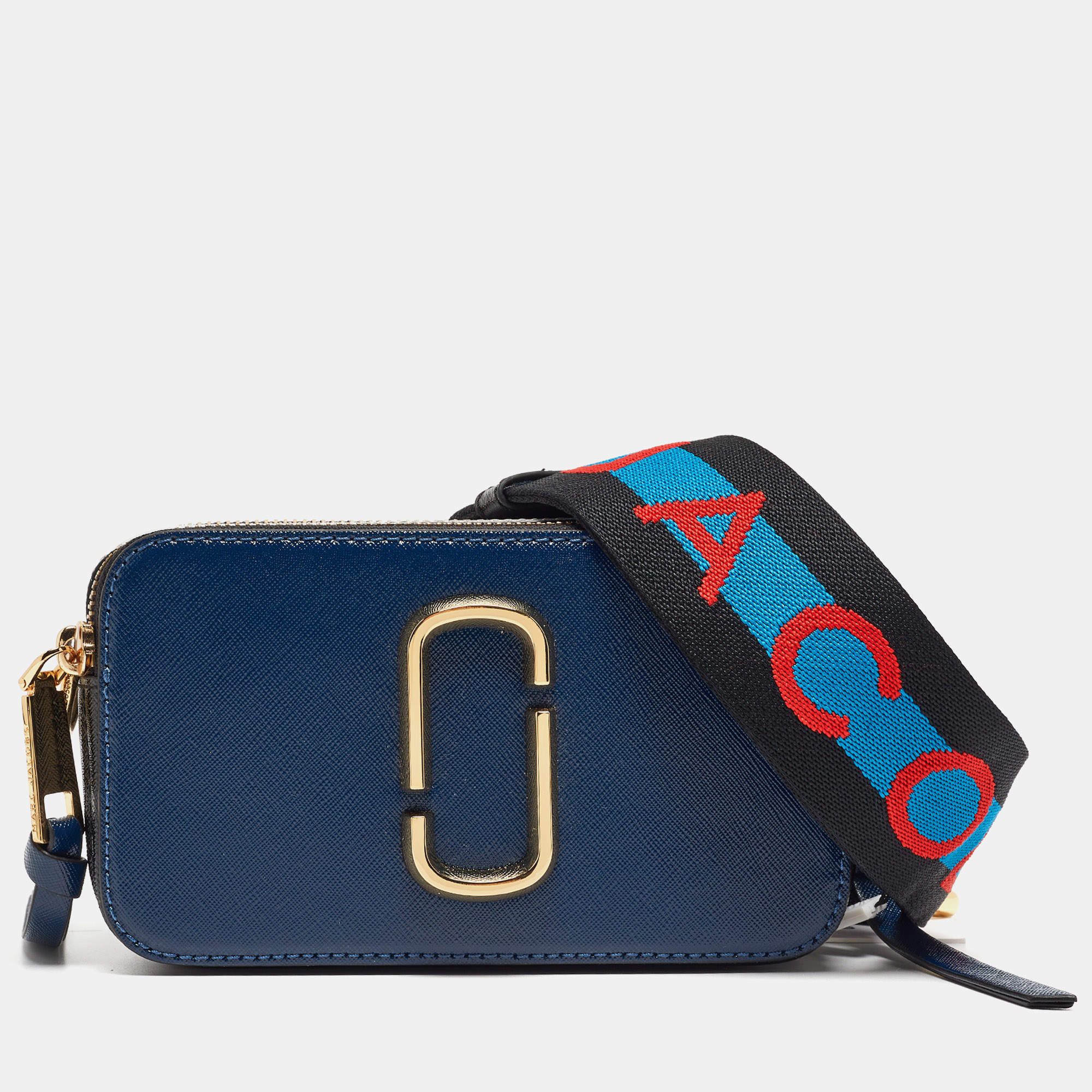 Marc Jacobs Tri Color Leather Snapshot Camera Crossbody Bag