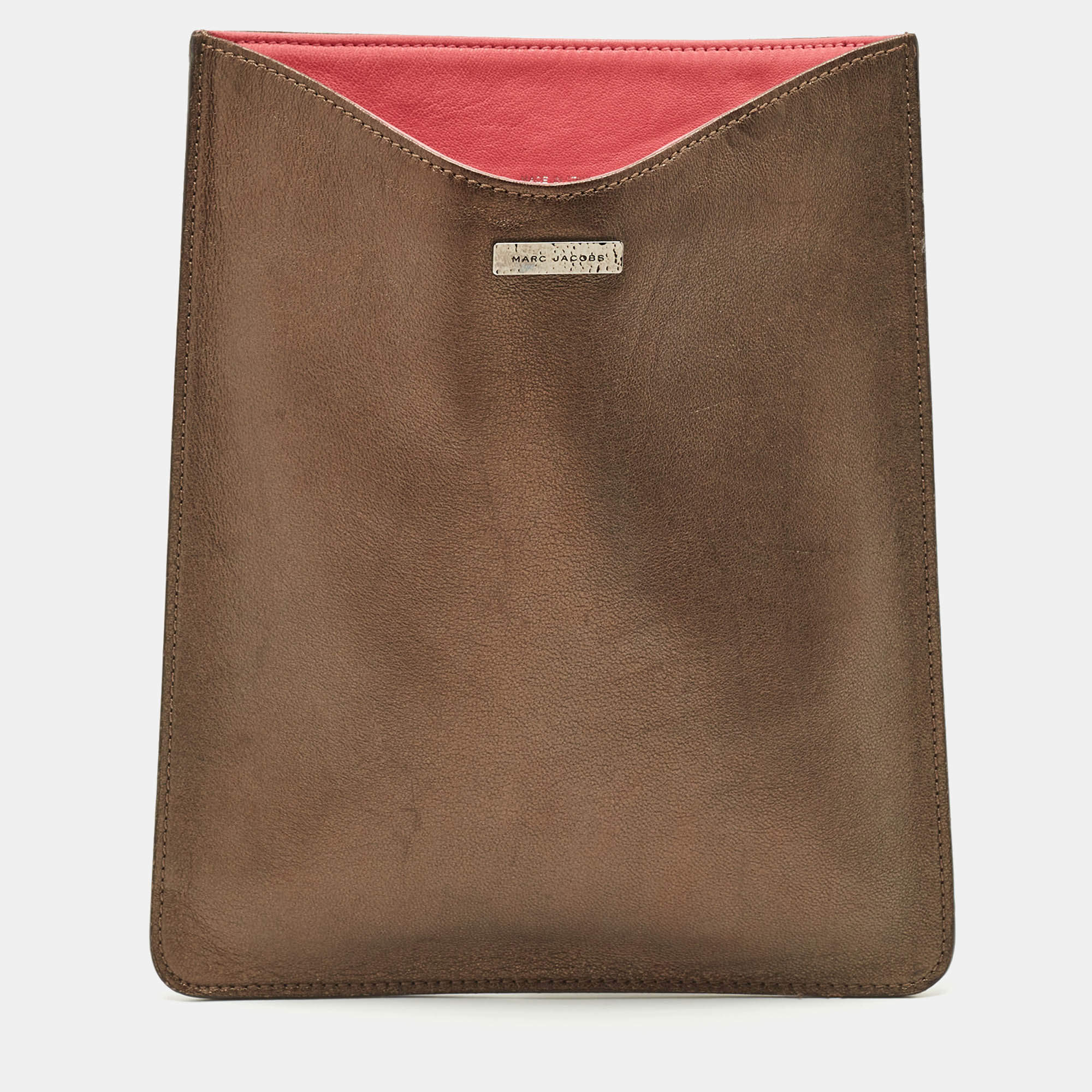 Marc Jacobs Bronze/Pink Leather Tablet Case