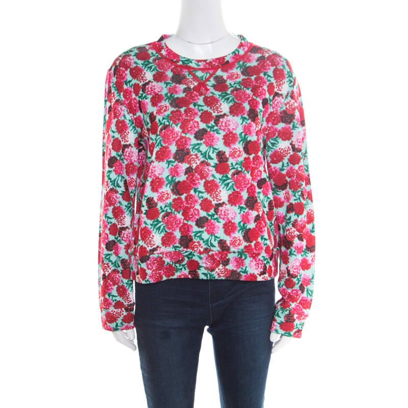 Pre Owned Marc Jacobs Multicolor Floral Print Sweatshirt M