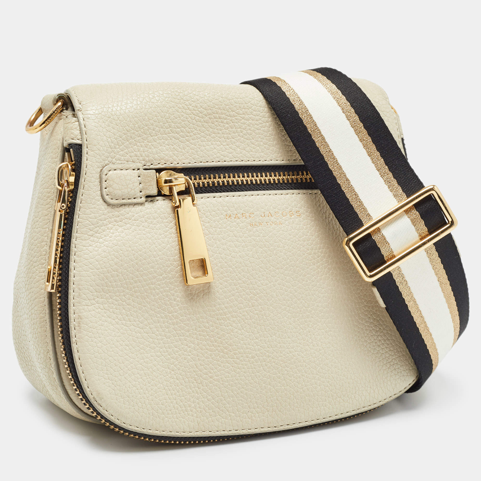 Marc Jacobs Light Beige Leather Recruit Nomad Saddle Shoulder Bag Marc Jacobs TLC