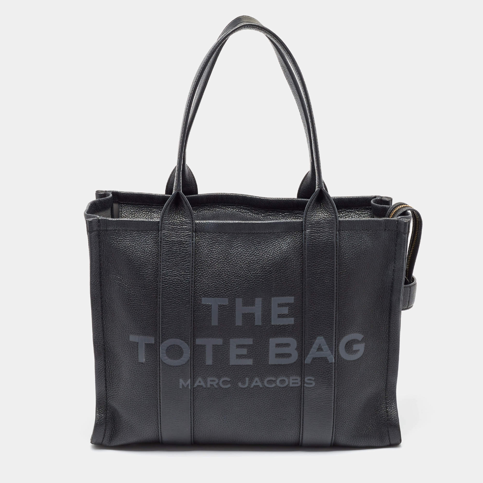 Marc Jacobs Black Leather Large The Tote Bag