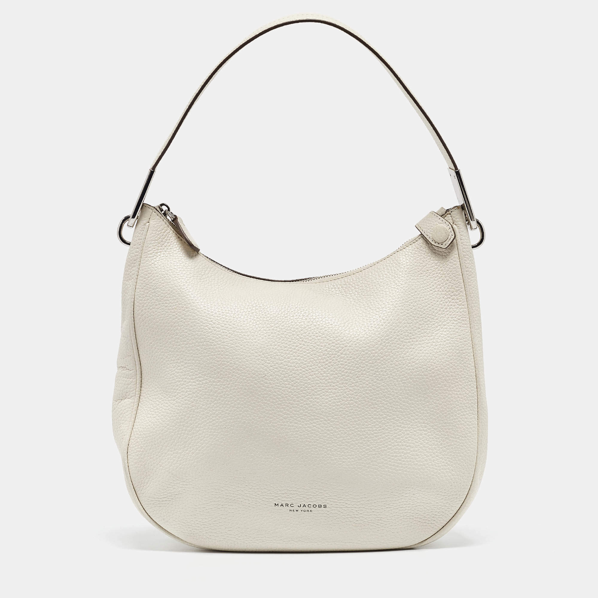 Marc Jacobs White Leather The Essential Hobo