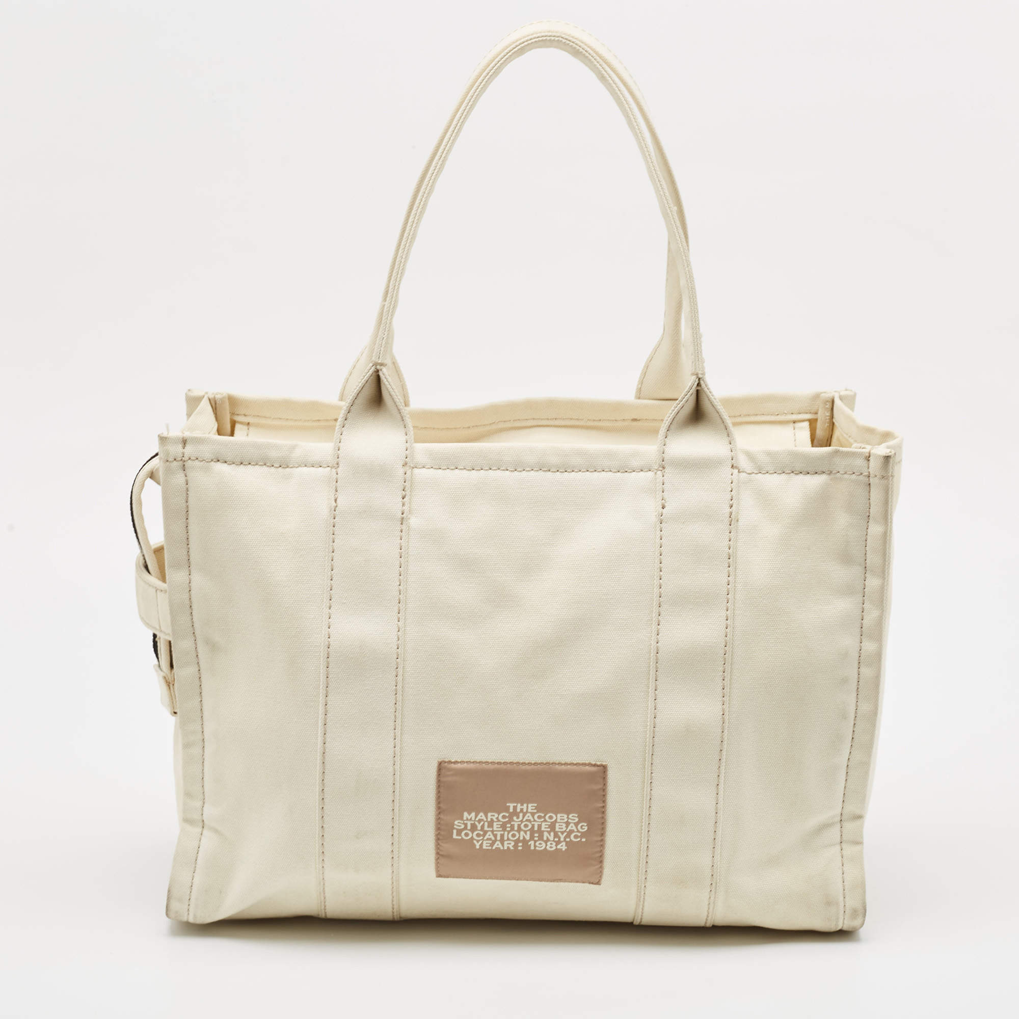 Marc Jacobs Cream Canvas Large The Tote Bag